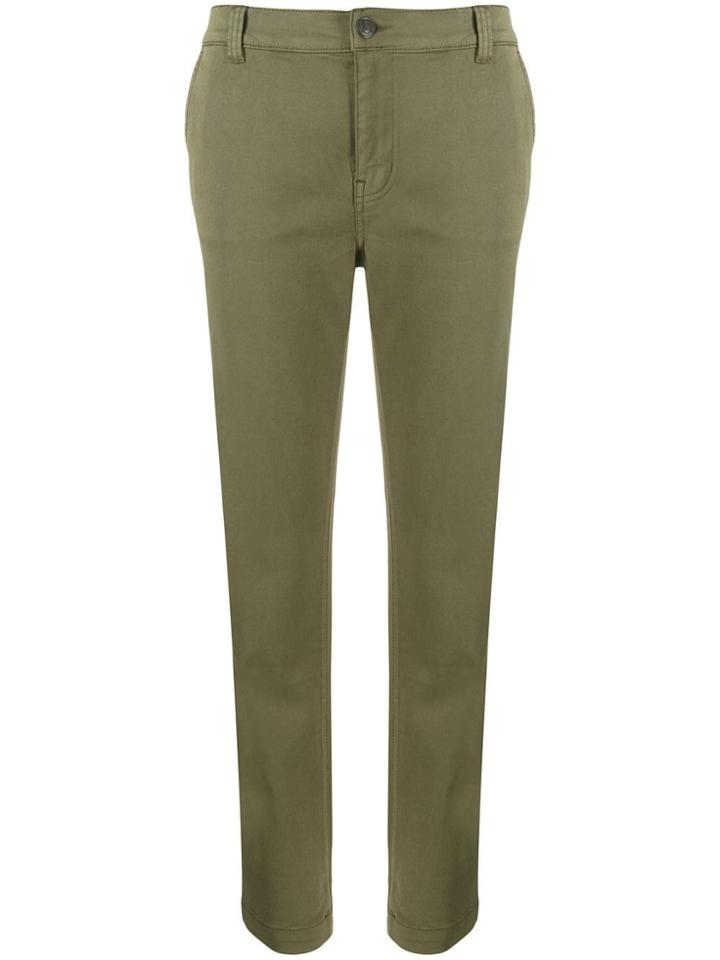 Current/elliott Tapered Leg Cropped Trousers - Green