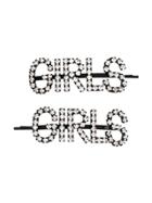 Ashley Williams Girls Crystal-embellished Hair Pins - Black