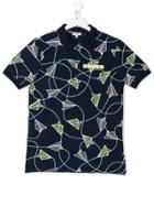 Kenzo Kids Teen Kite Print Polo Shirt - Blue