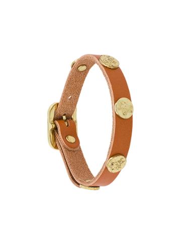 Il Bisonte Studded Bracelet - Brown