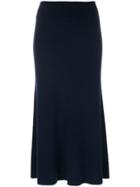 Cashmere In Love Midi Knit Skirt - Blue