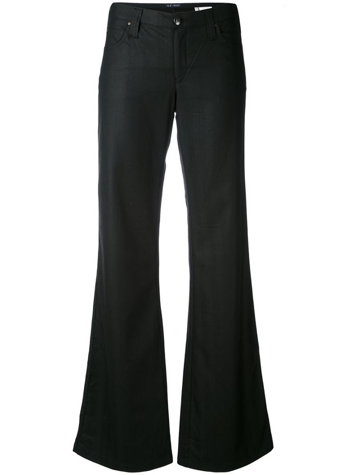 Armani Jeans - Wide-leg Trousers - Women - Polyester/spandex/elastane/viscose - 28, Black, Polyester/spandex/elastane/viscose