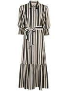 Figue Indiana Striped Maxi Shirt Dress - Multicolour