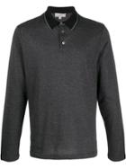 Canali Contrast Collar Polo Shirt - Grey
