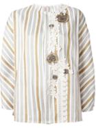Antonio Marras Embellished Striped Boxy Jacket