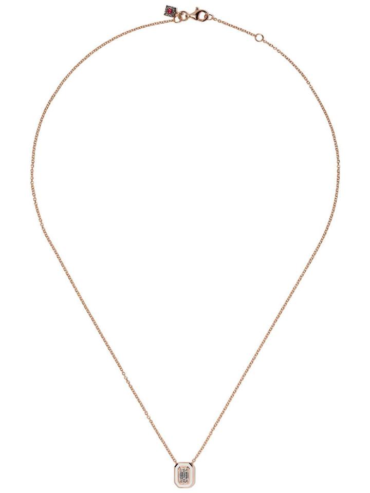 Selim Mouzannar 18kt Pink Gold Diamond Necklace - Pink Gold Ivory