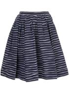 Yves Saint Laurent Vintage Striped Pattern Skirt - Blue