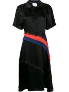 Koché Satin Polo Dress - Black