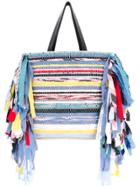 Ports 1961 Stripe Fringe Tote Bag - Multicolour