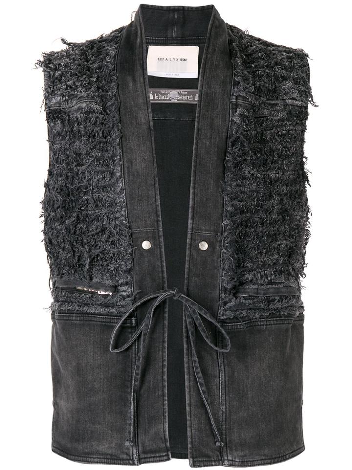 1017 Alyx 9sm Frayed Denim Gilet - Grey