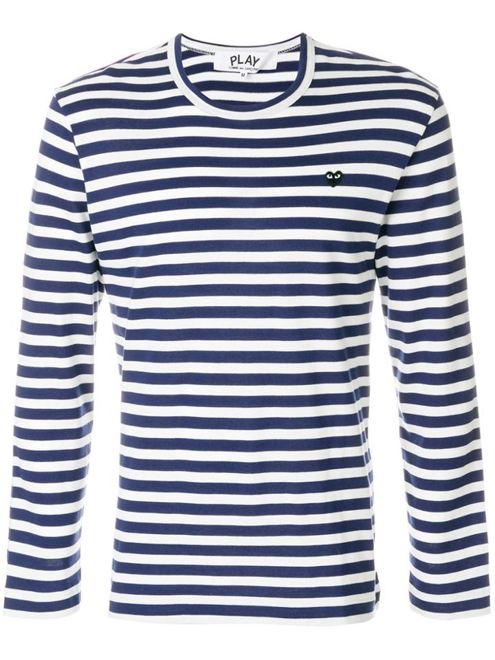 Comme Des Garçons Play Striped T-shirt - Blue