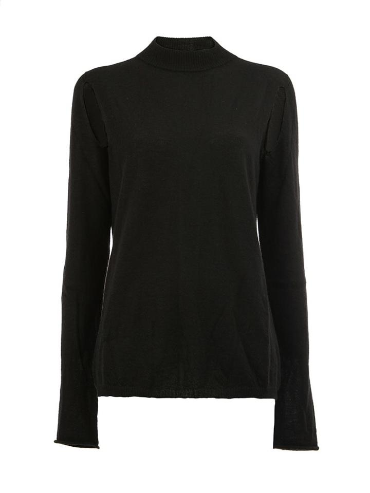 Rick Owens Funnel Neck Jumper, Women's, Size: Medium, Black, Cashmere