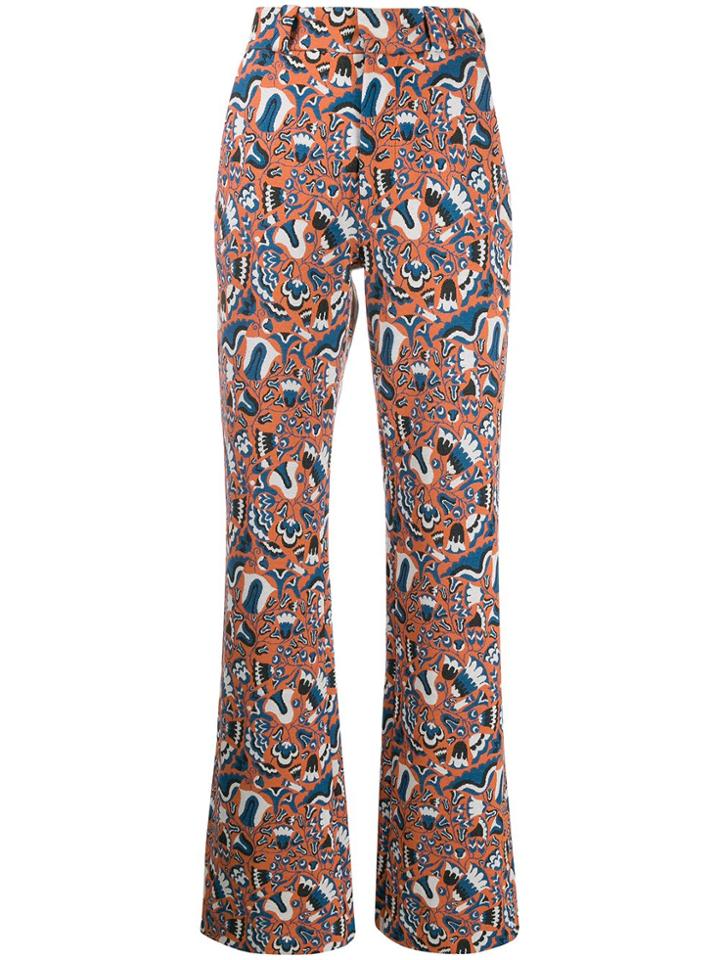 La Doublej Extra Long Flared Trousers - Orange