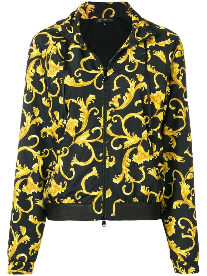 Versace Baroque Print Bomber Jacket - Black