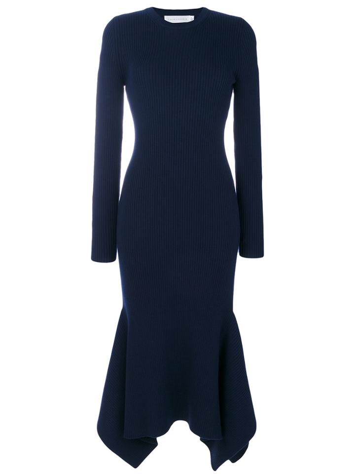 Victoria Beckham Asymmetric Skirt Dress - Blue
