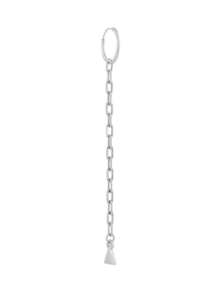 Coup De Coeur Skinny Chain Hoop Earrings - Metallic