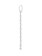 Coup De Coeur Skinny Chain Hoop Earrings - Metallic