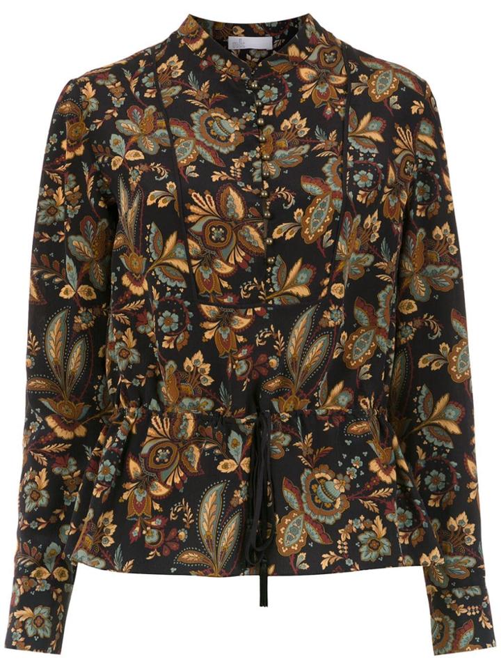 Nk Floral Silk Shirt - Multicolour