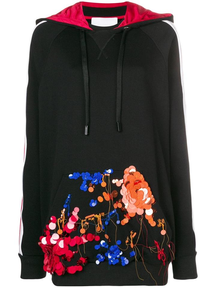 No Ka' Oi Embellished Pocket Hoodie - Black