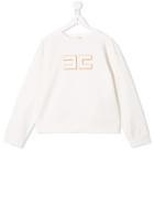 Elisabetta Franchi La Mia Bambina Teen Embroidered Logo Sweatshirt -