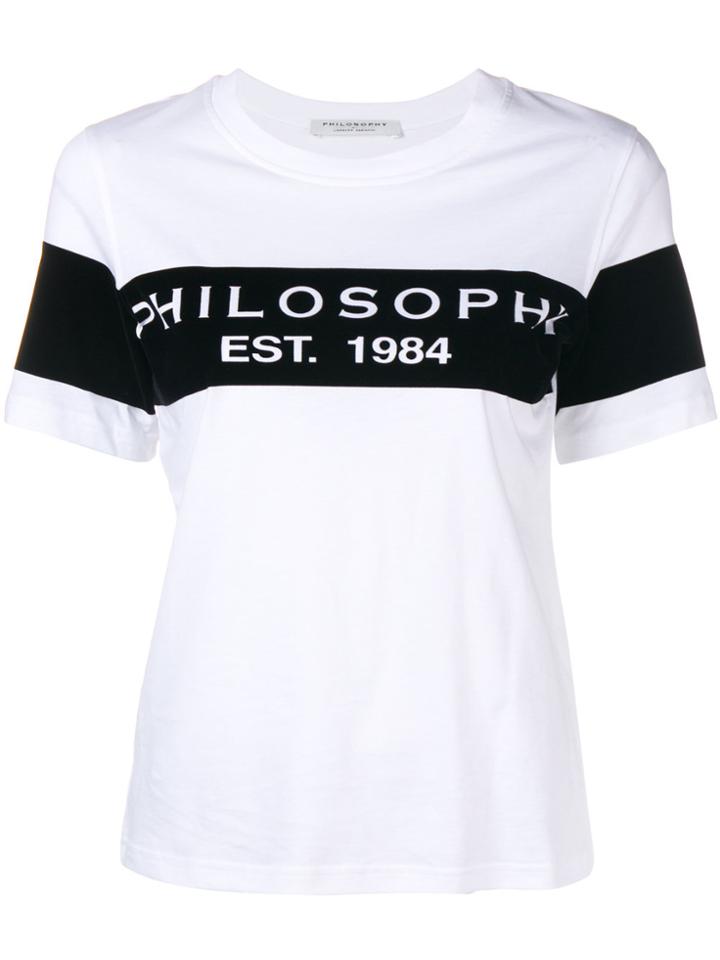 Philosophy Di Lorenzo Serafini Logo Panel T-shirt - White