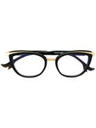 Face À Face Metallic Cat-eye Glasses - Black