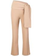 Romeo Gigli Vintage Knot Detail Slim-fit Trousers - Nude & Neutrals