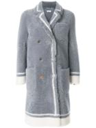 Thom Browne Dyed Shearling Sack Overcoat - Grey