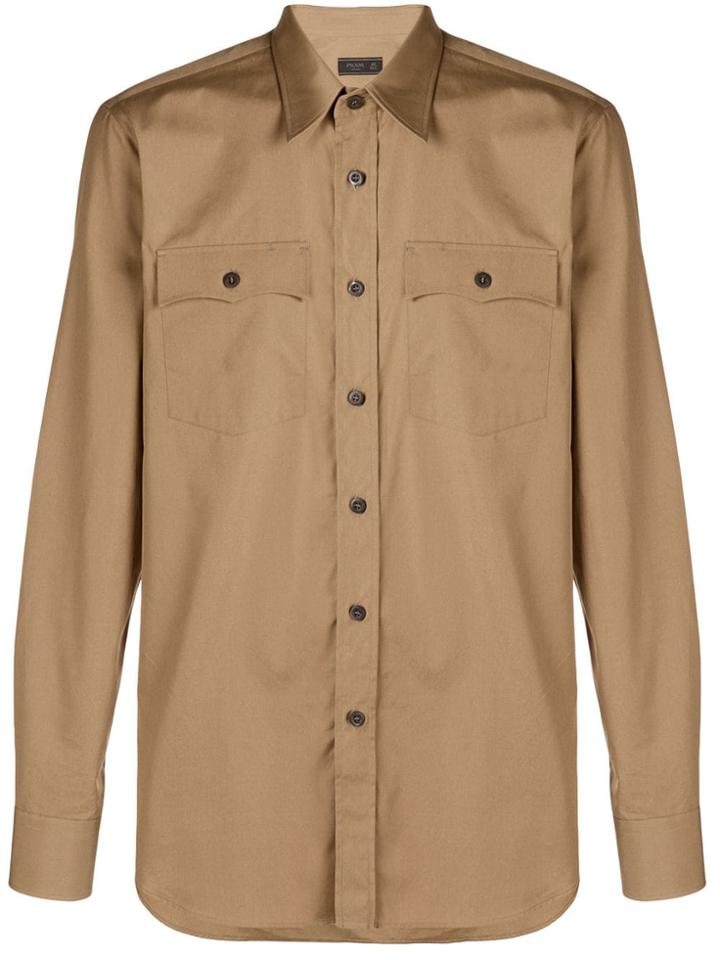 Prada Chest Pocket Shirt - Neutrals