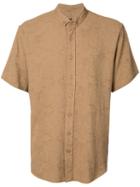 Publish - Brocade Shirt - Men - Cotton/linen/flax/rayon - Xl, Brown, Cotton/linen/flax/rayon