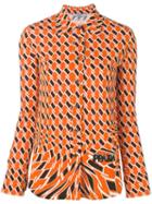 Prada Geometric Patterned Shirt - Orange