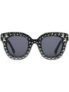 Gucci Eyewear Star Embellished Sunglasses - Black