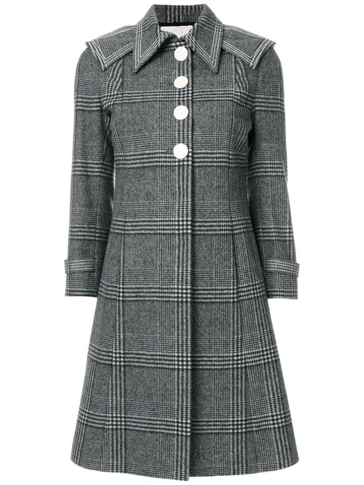 Marco De Vincenzo Prince Of Wales Check Coat - Grey
