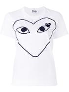 Comme Des Garçons Play - Printed Heart T-shirt - Women - Cotton - S, White, Cotton