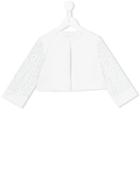 Loredana - Lace Sleeve Bolero Jacket - Kids - Cotton/polyester/spandex/elastane - 10 Yrs, Girl's, White