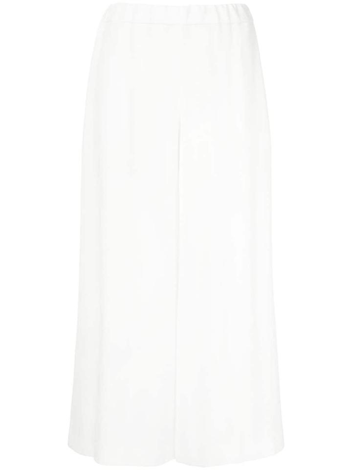 Ingie Paris Wide Leg Cropped Trousers - White