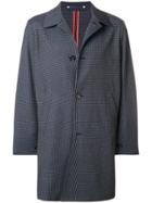 Ps By Paul Smith Houndstooth Unlined Mac - Blue