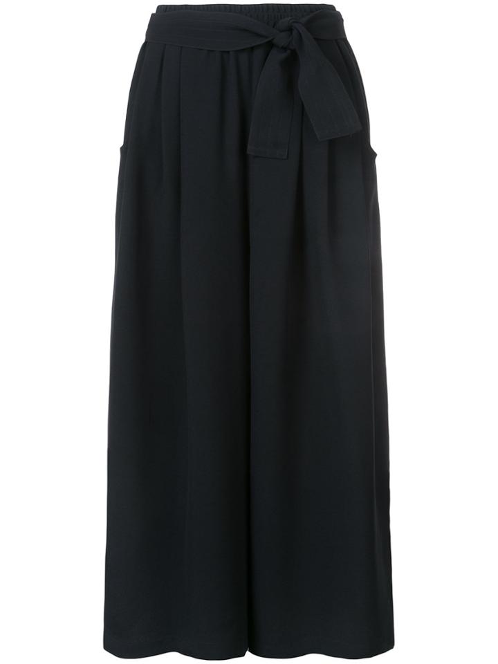Tome Cropped Palazzo Pants - Black