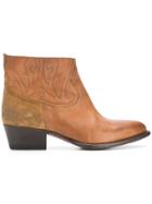 Buttero Western Ankle Boots - Brown