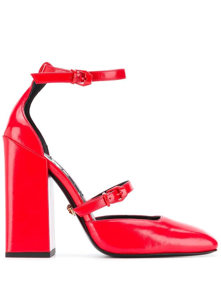 Versace Mary Jane Pumps - Red