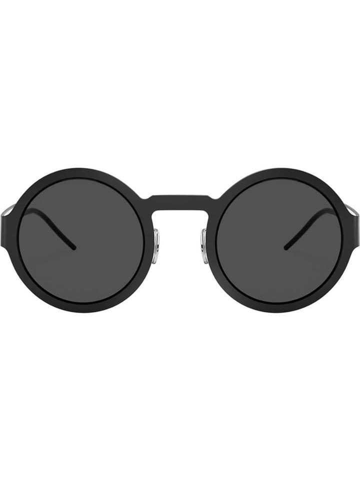 Dolce & Gabbana Eyewear Matte Round Frame Sunglasses - Black