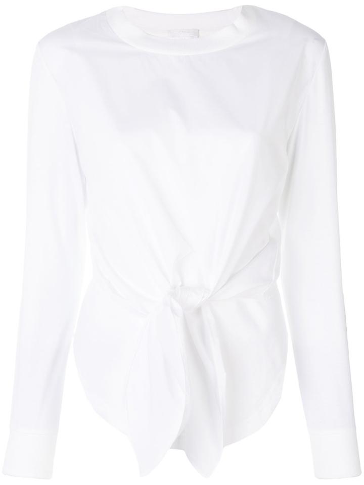 Chloé - Tied Top - Women - Cotton - L, White, Cotton