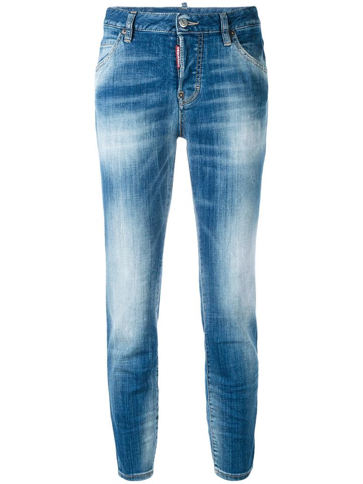 Light-wash Jeans - Women - Cotton/polyester/spandex/elastane - 36, Blue, Cotton/polyester/spandex/elastane, Dsquared2
