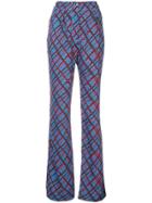 Marni Tartan Print Trousers - Blue