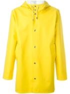 Stutterheim Hooded Raincoat, Adult Unisex, Size: Small, Yellow/orange, Cotton/polyester/pvc