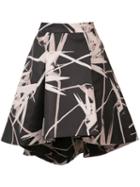 Halston Heritage Paradise Print Skirt, Women's, Size: 2, Black, Polyester