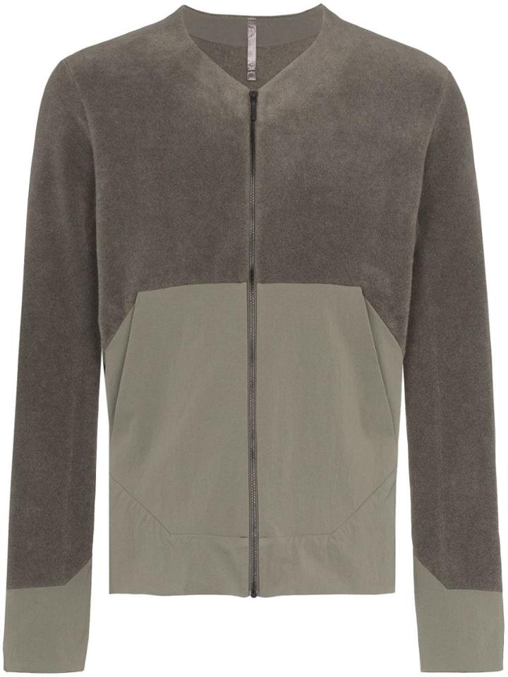 Veilance Contrast Panel Zipped Jacket - Brown