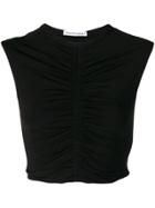 T By Alexander Wang Ruching Detail Top - Black