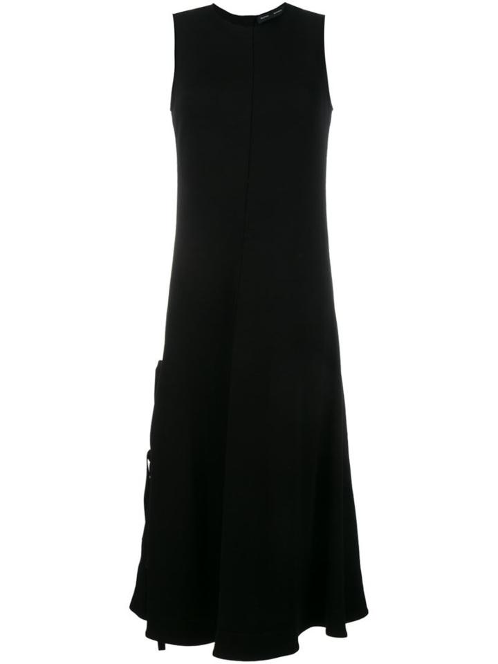 Proenza Schouler Sleeveless Flared Dress, Women's, Size: 0, Black, Cotton/nylon/viscose/wool