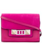 Proenza Schouler Leather Nubuck Ps11 Wallet With Strap - Pink & Purple